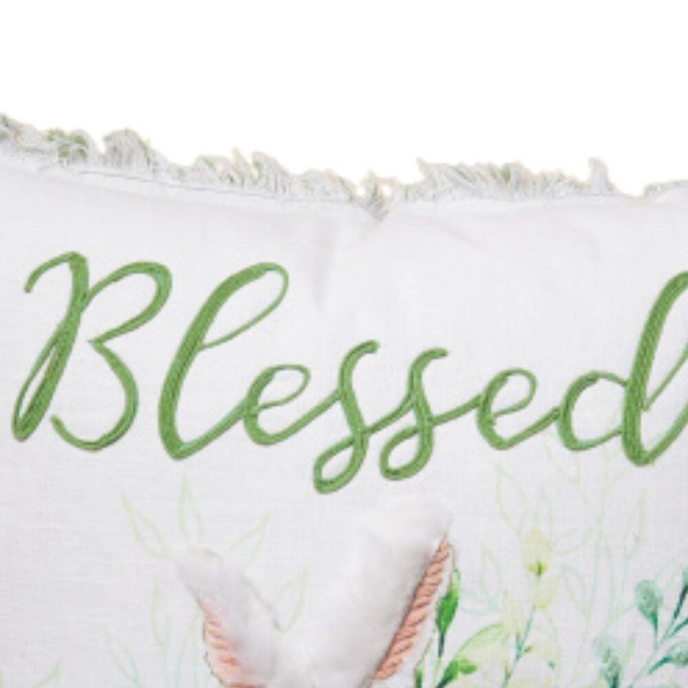 Decorative Pillows Oversized Farmhouse Bunny Blessed Set of TWO Size 20" X 20" - Picture 10 of 11